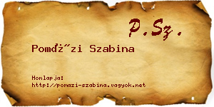 Pomázi Szabina névjegykártya